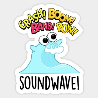 Sound Wave Funny Ocean Pun Sticker